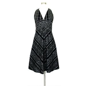 WHITE HOUSE BLACK MARKET Dress Halter Black Sz 4